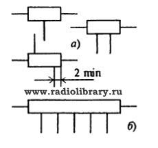 Обозначение постоянных резисторов с отводами