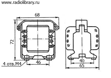 Конструкция анодного трансформатора ТА11