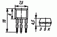 Цоколевка и размеры транзистора ГТ405А