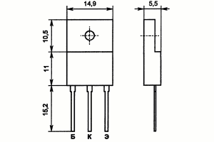 Цоколевка и размеры транзистора КТ898А1