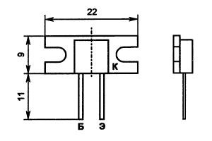Цоколевка и размеры транзистора КТ807А