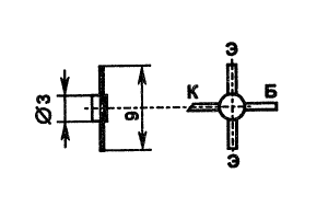 Цоколевка и размеры транзистора КТ3115В-2