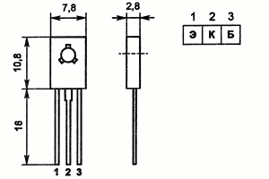 Цоколевка и размеры транзистора КТ817Б2