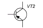 Обозначение транзистора КТ208Б1 на схемах