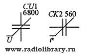 Условное обозначение варикондов и термоконденсаторов