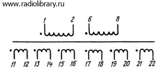 Электрическая принципиальная схема анодного трансформатора ТА178