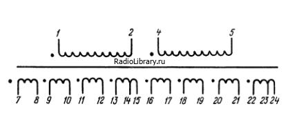 Электрическая принципиальная схема анодно-накального трансформатора ТАН124