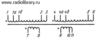 Электрическая принципиальная схема накального трансформатора ТН1