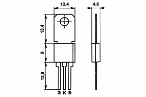 Цоколевка и размеры транзистора КТ999А