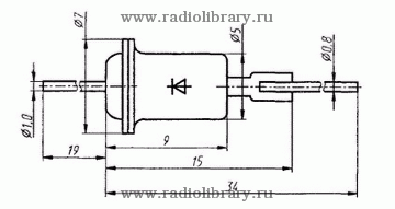 Стабилитрон 2С133А  цоколевка и размеры